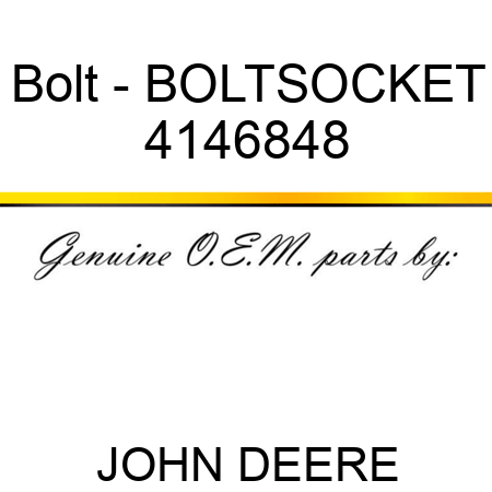Bolt - BOLT,SOCKET 4146848