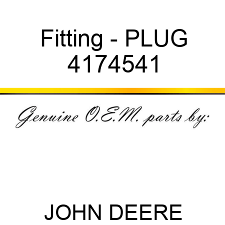 Fitting - PLUG 4174541