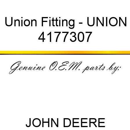 Union Fitting - UNION 4177307
