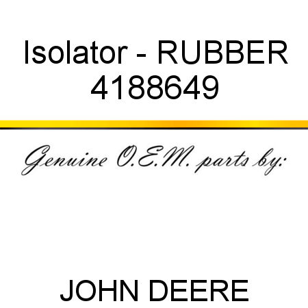Isolator - RUBBER 4188649