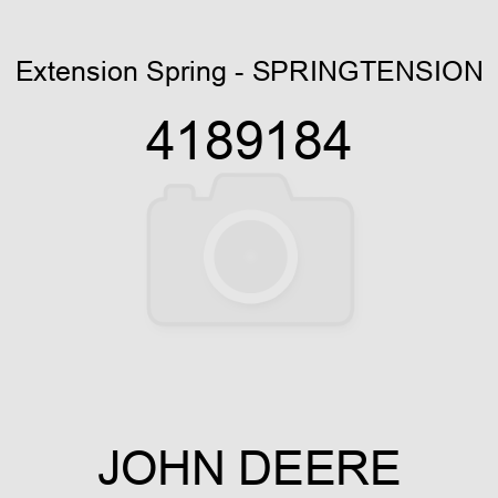 Extension Spring - SPRING,TENSION 4189184