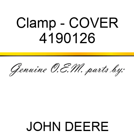 Clamp - COVER 4190126