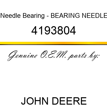 Needle Bearing - BEARING, NEEDLE 4193804