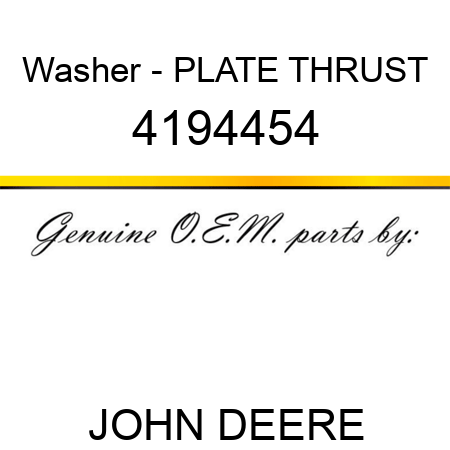 Washer - PLATE, THRUST 4194454