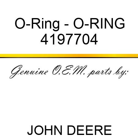 O-Ring - O-RING 4197704