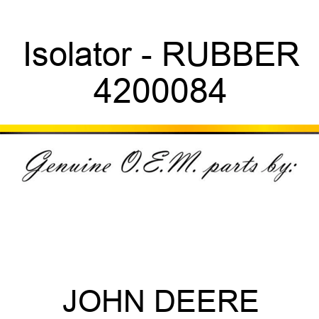 Isolator - RUBBER 4200084