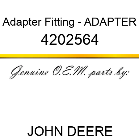 Adapter Fitting - ADAPTER 4202564