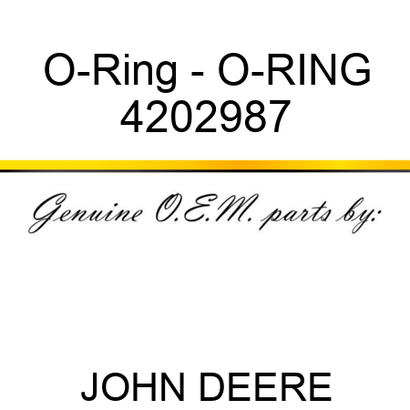 O-Ring - O-RING 4202987