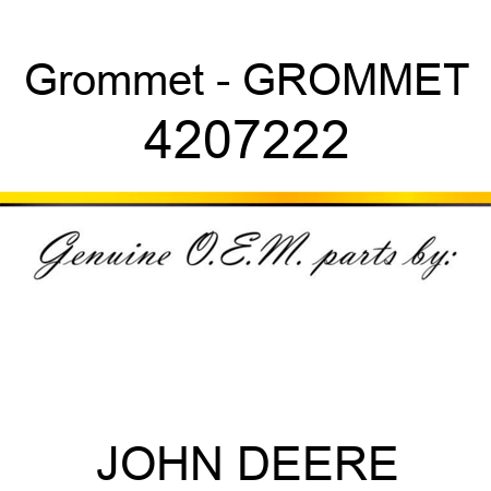 Grommet - GROMMET 4207222