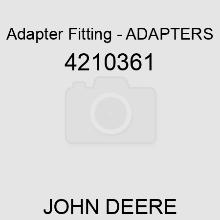 Adapter Fitting - ADAPTER,S 4210361