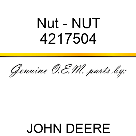 Nut - NUT 4217504