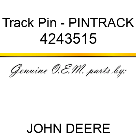 Track Pin - PIN,TRACK 4243515