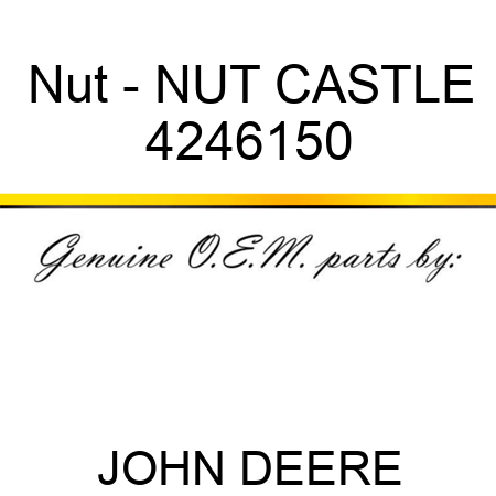 Nut - NUT, CASTLE 4246150