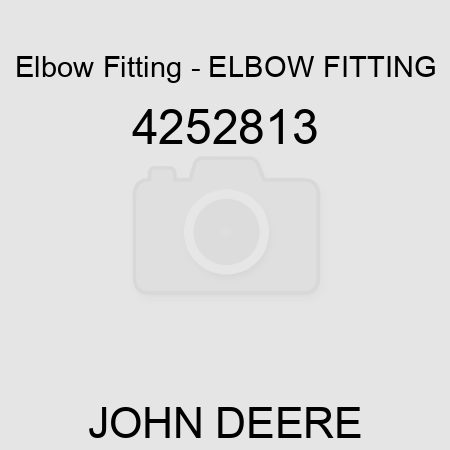 Elbow Fitting - ELBOW FITTING 4252813