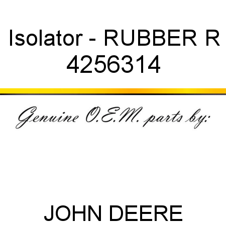 Isolator - RUBBER R 4256314