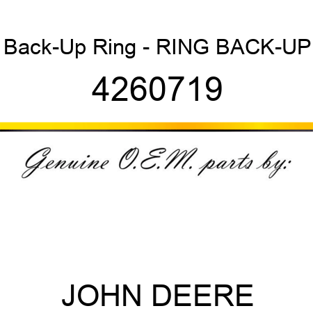 Back-Up Ring - RING, BACK-UP 4260719