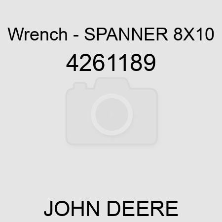 Wrench - SPANNER 8X10 4261189