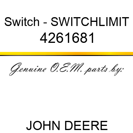 Switch - SWITCH,LIMIT 4261681