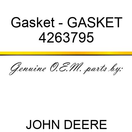Gasket - GASKET 4263795