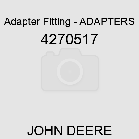 Adapter Fitting - ADAPTERS 4270517