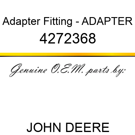 Adapter Fitting - ADAPTER 4272368