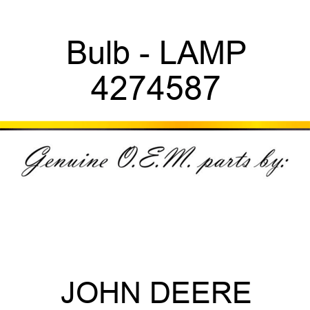Bulb - LAMP 4274587