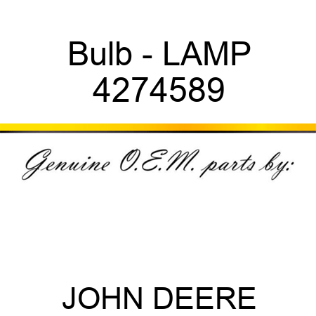 Bulb - LAMP 4274589