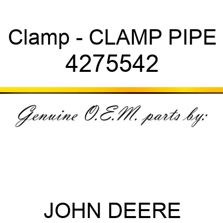 Clamp - CLAMP, PIPE 4275542