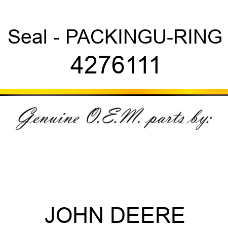 Seal - PACKING,U-RING 4276111