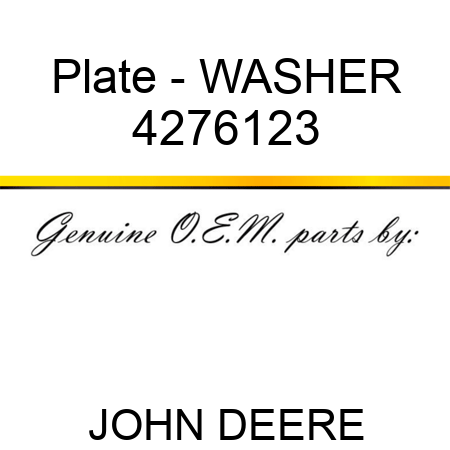 Plate - WASHER 4276123
