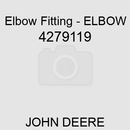 Elbow Fitting - ELBOW 4279119