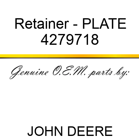 Retainer - PLATE 4279718
