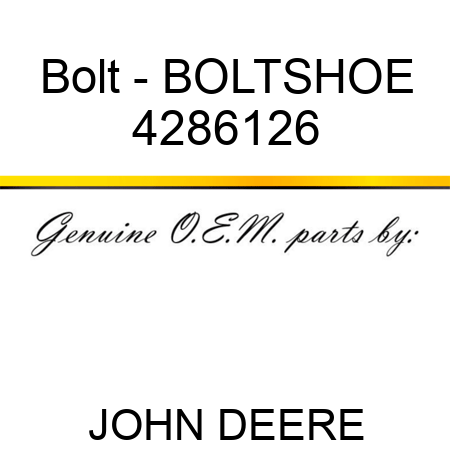 Bolt - BOLT,SHOE 4286126