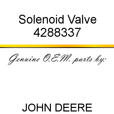 Solenoid Valve 4288337