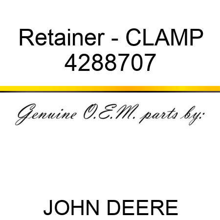 Retainer - CLAMP 4288707