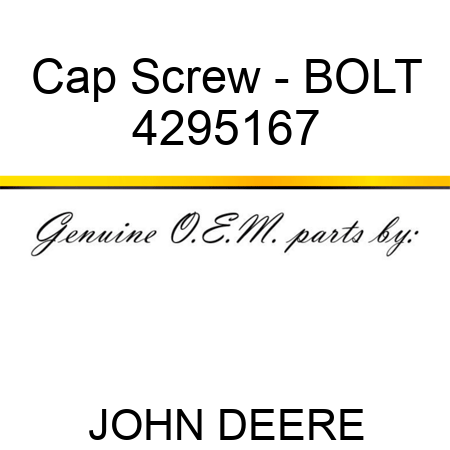 Cap Screw - BOLT 4295167