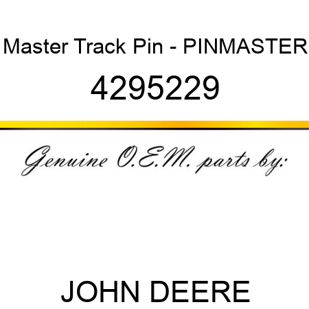 Master Track Pin - PIN,MASTER 4295229