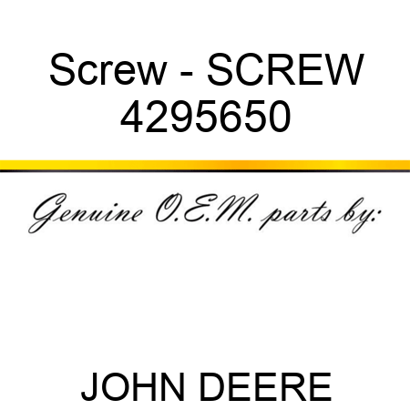 Screw - SCREW 4295650