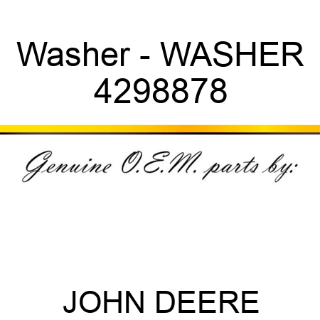 Washer - WASHER 4298878