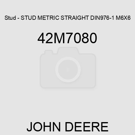 Stud - STUD, METRIC STRAIGHT DIN976-1 M6X6 42M7080