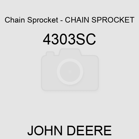 Chain Sprocket - CHAIN SPROCKET, 4303SC