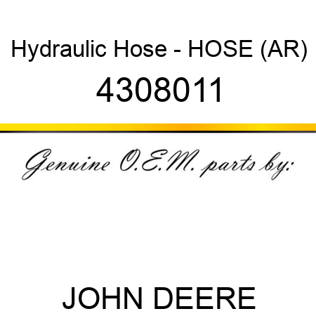 Hydraulic Hose - HOSE (AR) 4308011