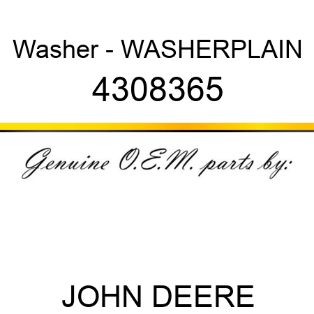 Washer - WASHERPLAIN 4308365