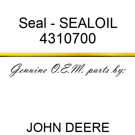 Seal - SEAL,OIL 4310700