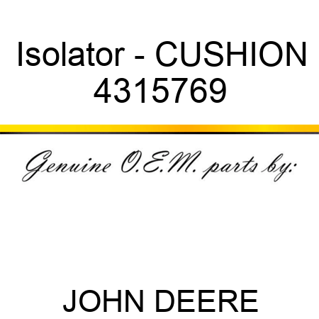 Isolator - CUSHION 4315769