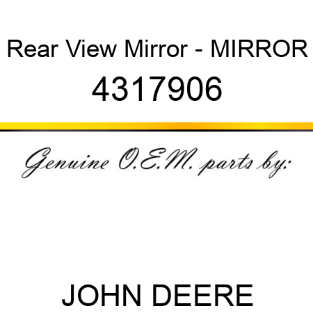 Rear View Mirror - MIRROR 4317906