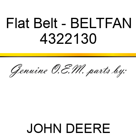 Flat Belt - BELT,FAN 4322130