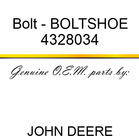 Bolt - BOLT,SHOE 4328034