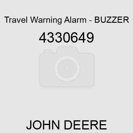 Travel Warning Alarm - BUZZER 4330649