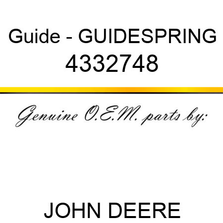 Guide - GUIDE,SPRING 4332748